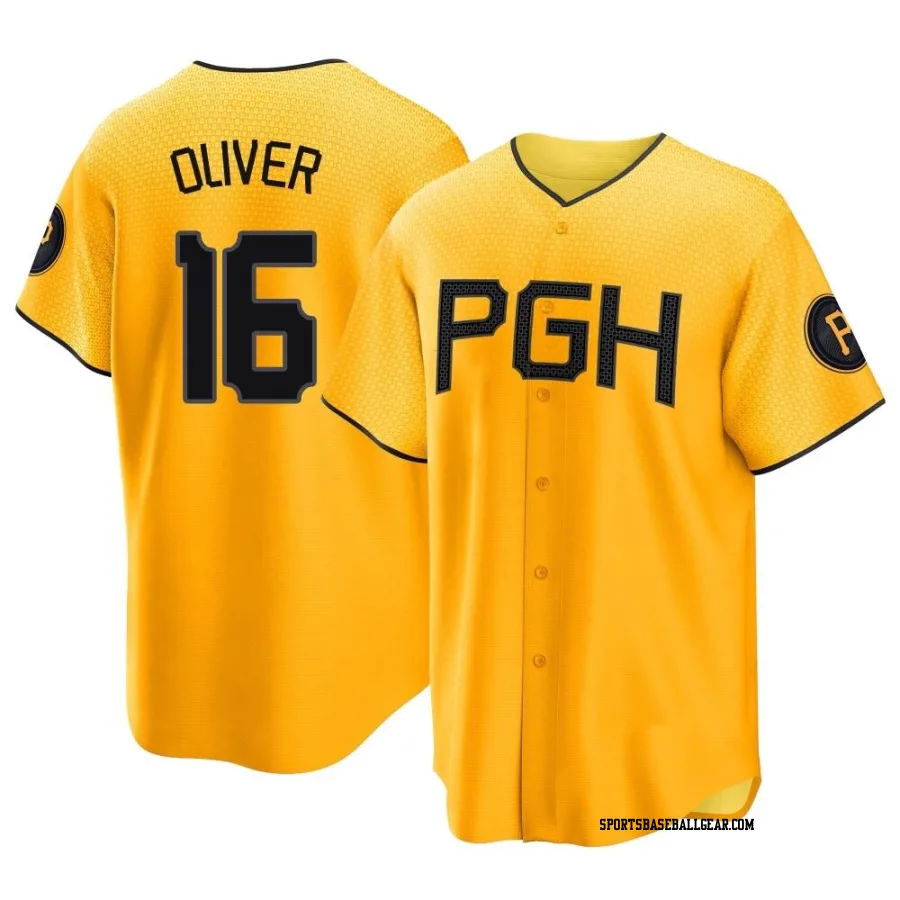 Al Oliver Men's Pittsburgh Pirates Gold Replica 2023 City Connect Jersey