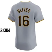 Al Oliver Men's Pittsburgh Pirates Gray Elite Road Jersey