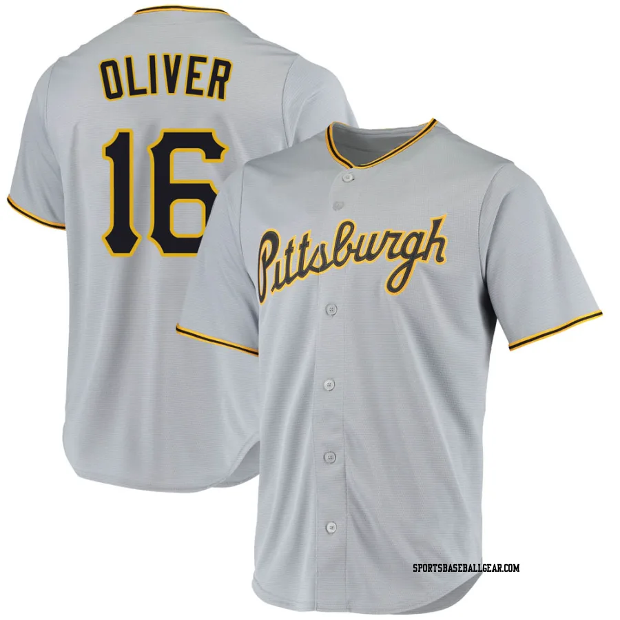 Al Oliver Men's Pittsburgh Pirates Gray Replica Road Jersey