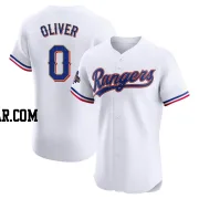 Al Oliver Men's Texas Rangers Gold Elite White 2024 Collection Jersey