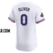 Al Oliver Men's Texas Rangers Gold Elite White 2024 Collection Jersey