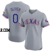 Al Oliver Men's Texas Rangers Gray Elite Road Jersey