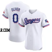 Al Oliver Men's Texas Rangers White Elite Home Jersey