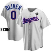 Al Oliver Men's Texas Rangers White Replica Home Cooperstown Collection 2023 World Series Jersey