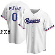 Al Oliver Men's Texas Rangers White Replica Home Jersey