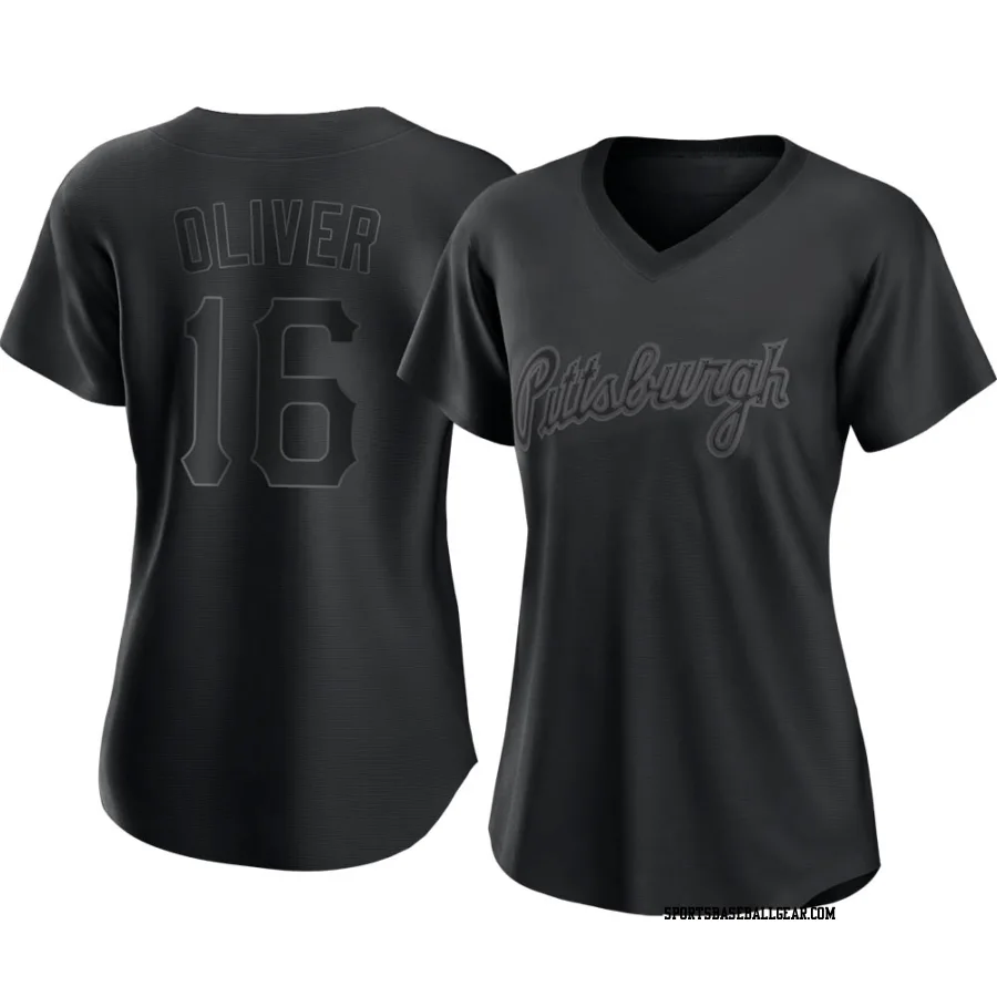 Al Oliver Women's Pittsburgh Pirates Black Authentic Pitch Fashion Jersey