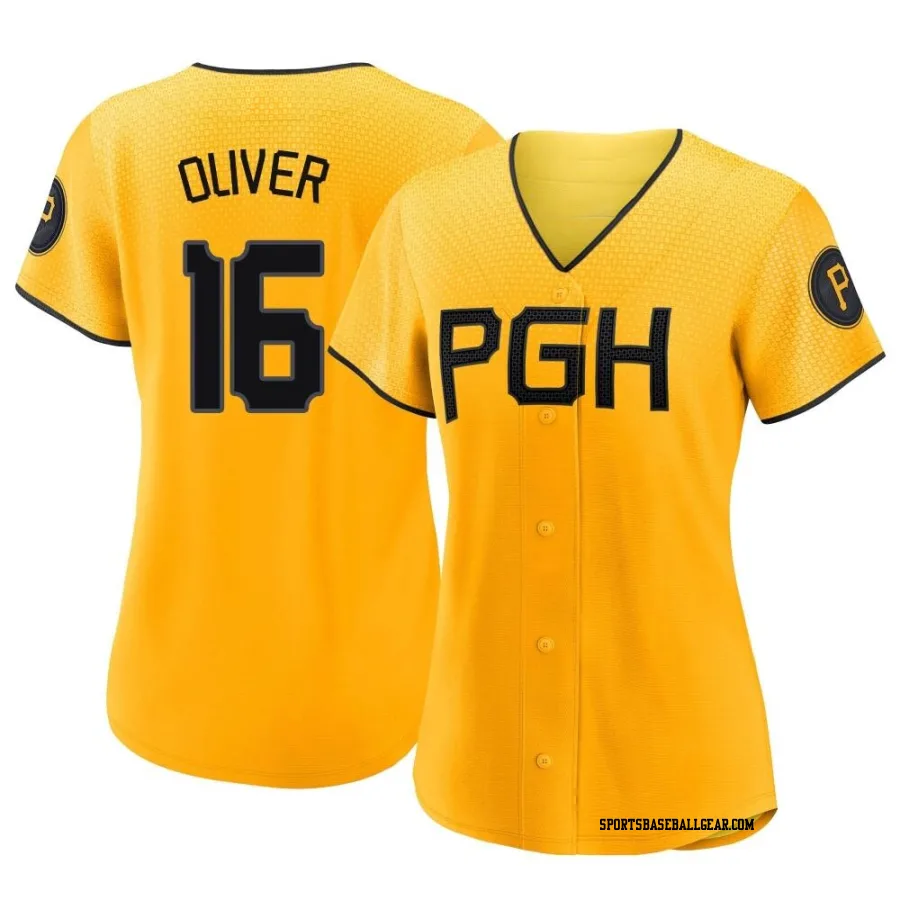 Al Oliver Women's Pittsburgh Pirates Gold Authentic 2023 City Connect Jersey