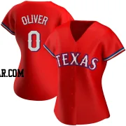 Al Oliver Women's Texas Rangers Red Authentic Alternate Jersey