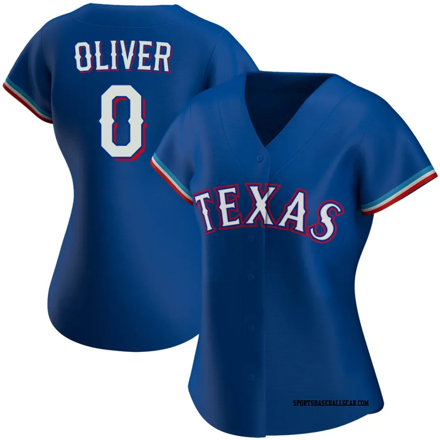 Al Oliver Women's Texas Rangers Royal Authentic Alternate Jersey