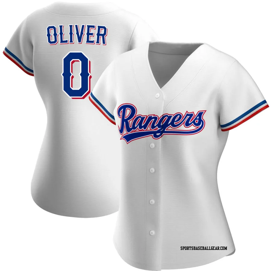 Al Oliver Women's Texas Rangers White Authentic Home Jersey