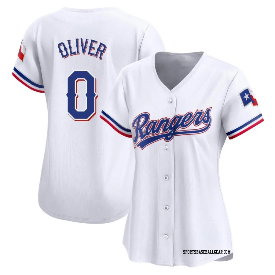 Al Oliver Women's Texas Rangers White Limited Home Jersey