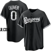 Al Oliver Youth Texas Rangers Black/White Replica Jersey