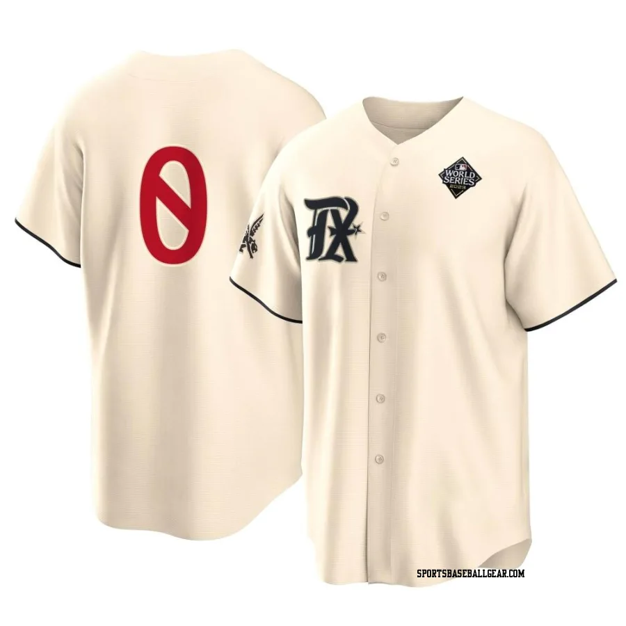 Al Oliver Youth Texas Rangers Cream Replica 2023 City Connect 2023 World Series Jersey