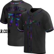 Alan Busenitz Men's Cincinnati Reds Black Holographic Replica Alternate Jersey