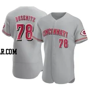 Alan Busenitz Men's Cincinnati Reds Gray Authentic Road Jersey