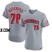 Alan Busenitz Men's Cincinnati Reds Gray Elite Road Jersey