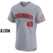 Alan Busenitz Men's Cincinnati Reds Gray Elite Road Jersey