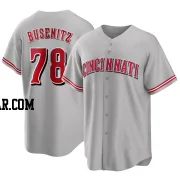 Alan Busenitz Men's Cincinnati Reds Gray Replica Road Jersey