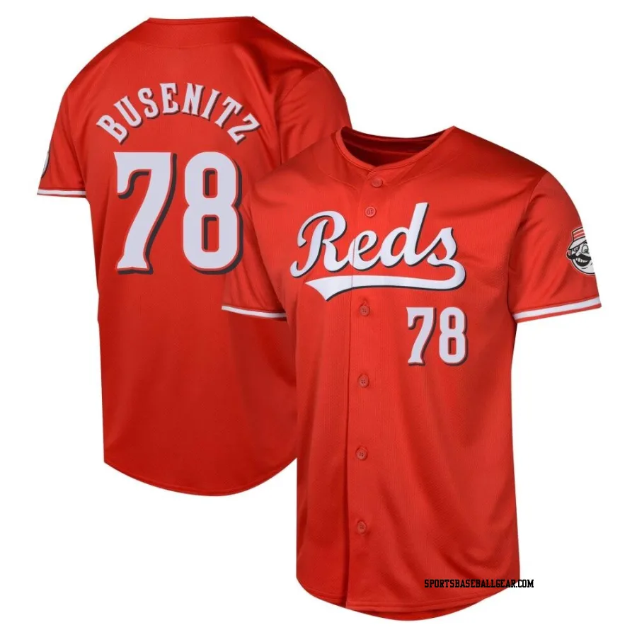 Alan Busenitz Men's Cincinnati Reds Red Limited Alternate Jersey