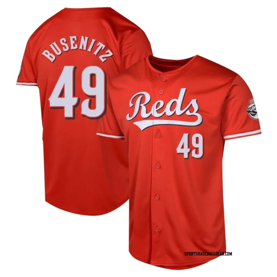 Alan Busenitz Men's Cincinnati Reds Red Limited Alternate Jersey