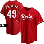 Alan Busenitz Men's Cincinnati Reds Red Replica Alternate Jersey