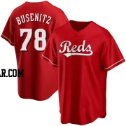 Alan Busenitz Men's Cincinnati Reds Red Replica Alternate Jersey