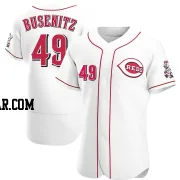 Alan Busenitz Men's Cincinnati Reds White Authentic Home Jersey