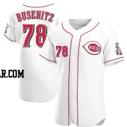 Alan Busenitz Men's Cincinnati Reds White Authentic Home Jersey