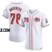 Alan Busenitz Men's Cincinnati Reds White Elite Home Jersey