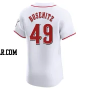 Alan Busenitz Men's Cincinnati Reds White Elite Home Jersey