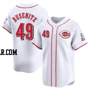 Alan Busenitz Men's Cincinnati Reds White Limited Home Jersey