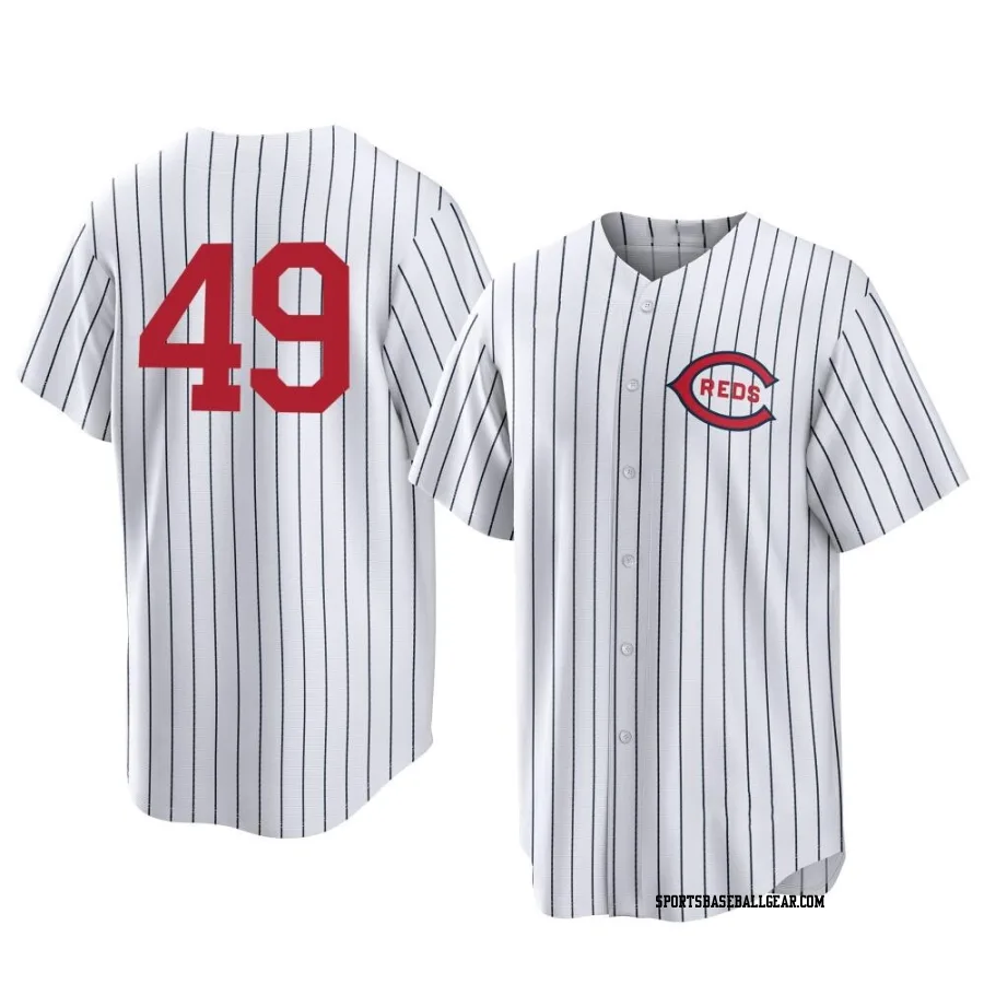 Alan Busenitz Men's Cincinnati Reds White Replica 2022 Field Of Dreams Jersey