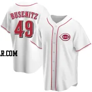 Alan Busenitz Men's Cincinnati Reds White Replica Home Jersey