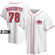 Alan Busenitz Men's Cincinnati Reds White Replica Home Jersey