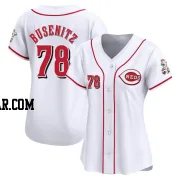 Alan Busenitz Women's Cincinnati Reds White Limited Home Jersey