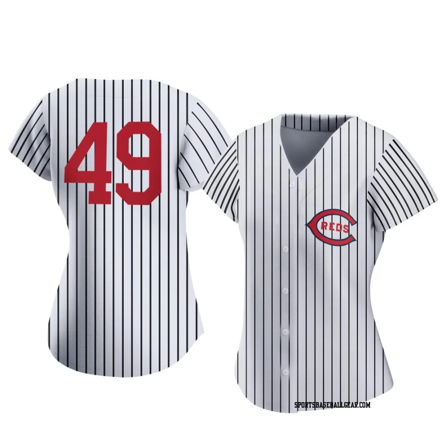 Alan Busenitz Women's Cincinnati Reds White Replica 2022 Field Of Dreams Jersey