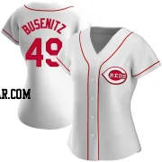 Alan Busenitz Women's Cincinnati Reds White Replica Home Jersey