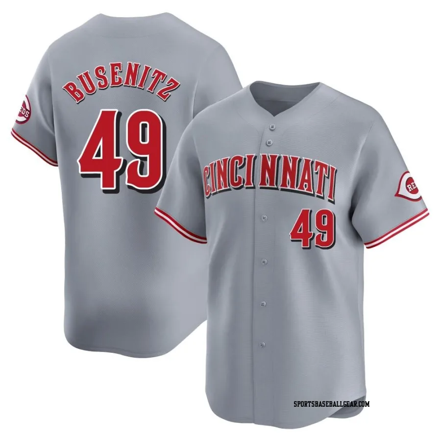 Alan Busenitz Youth Cincinnati Reds Gray Limited Away Jersey