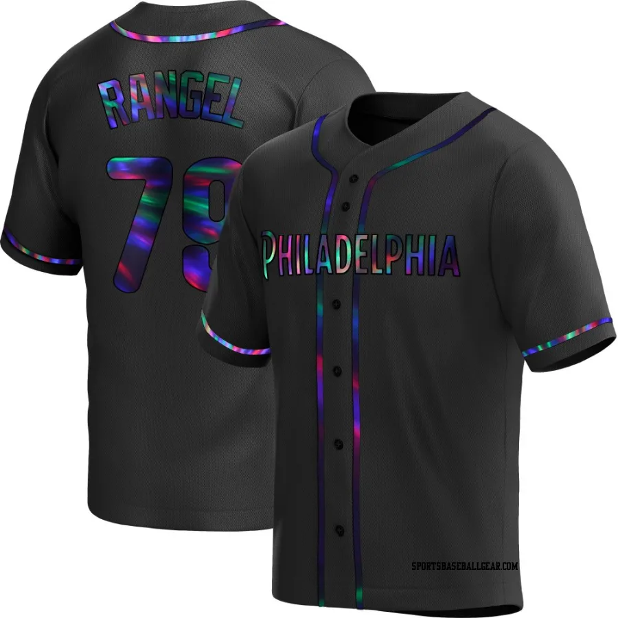 Alan Rangel Men's Philadelphia Phillies Black Holographic Replica Alternate Jersey