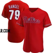 Alan Rangel Men's Philadelphia Phillies Red Authentic Alternate Jersey