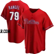 Alan Rangel Men's Philadelphia Phillies Red Replica Alternate Jersey