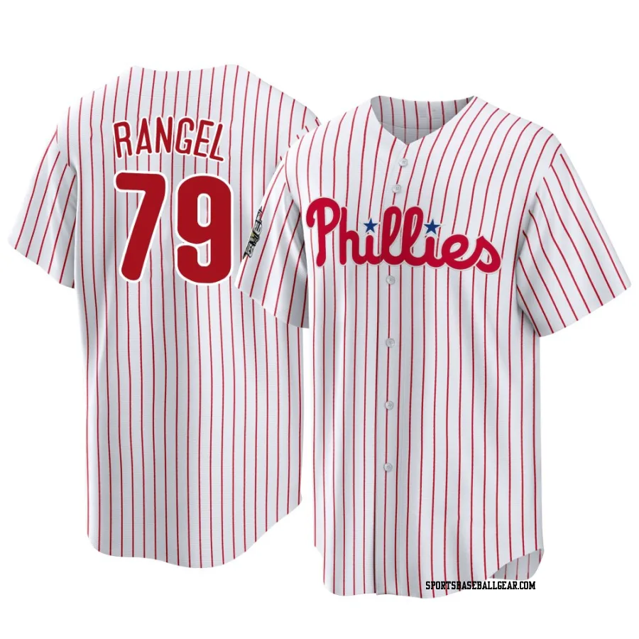 Alan Rangel Men's Philadelphia Phillies White Replica 2022 World Series Home Jersey