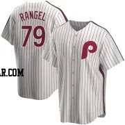 Alan Rangel Men's Philadelphia Phillies White Replica Home Cooperstown Collection Jersey