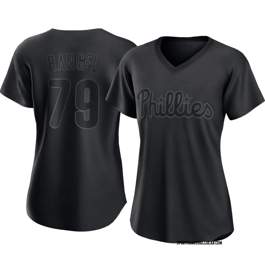 Alan Rangel Women's Philadelphia Phillies Black Authentic Pitch Fashion Jersey