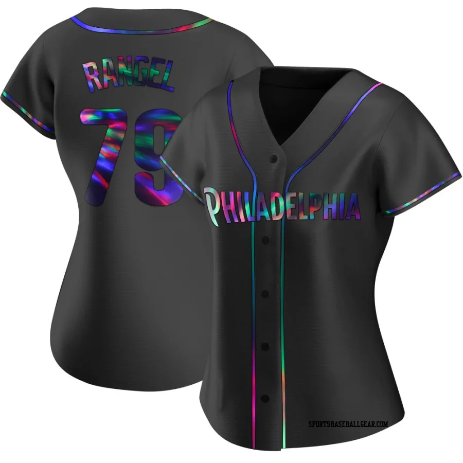 Alan Rangel Women's Philadelphia Phillies Black Holographic Replica Alternate Jersey