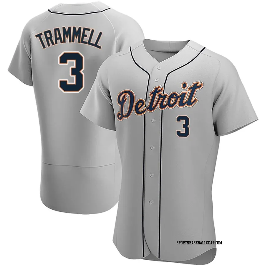 Alan Trammell Men's Detroit Tigers Gray Authentic Road Jersey