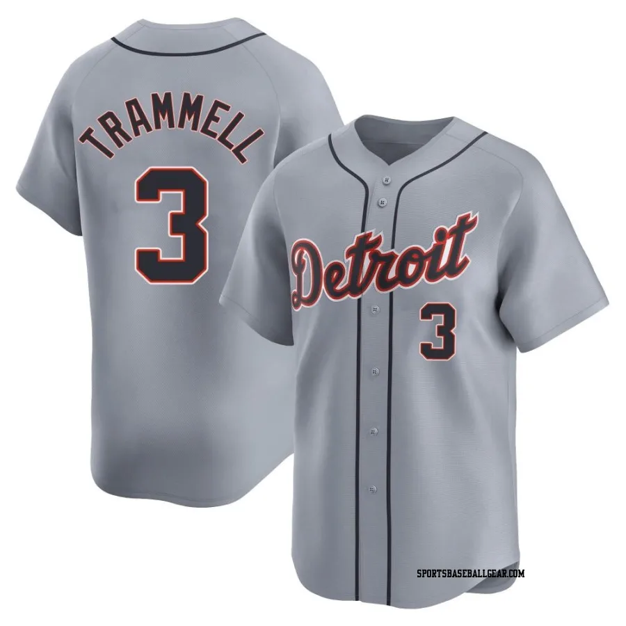 Alan Trammell Men's Detroit Tigers Gray Limited Road Jersey