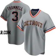 Alan Trammell Men's Detroit Tigers Gray Replica Road Cooperstown Collection Jersey