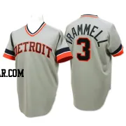 Alan Trammell Men's Detroit Tigers Grey Authentic Throwback Jersey