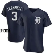 Alan Trammell Men's Detroit Tigers Navy Authentic Alternate Jersey